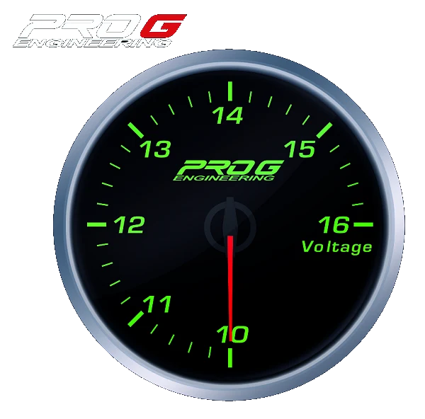 Wskaźnik Pro G Race Series RS, Woltomierz GREEN 52mm