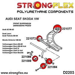 226018B: Zestaw poliuretanowy zawieszenia przedniego Audi A3