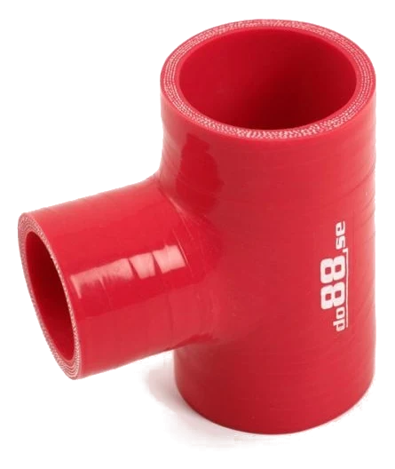 Wąż silikonowy czerwony T 2,25" + 1" (57mm+25mm)