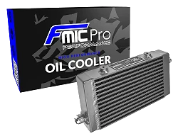 Chłodnica oleju FMIC.Pro 240x140x40 asymetryczne wloty srebrna