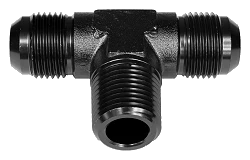 Trójnik męski/męski/męski AN6-1/8 NPT-AN6 Czarny