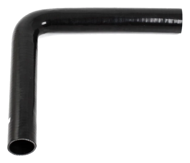 Wąż silikonowy czarny 90 stopni długie ramię 2,25" (57mm)