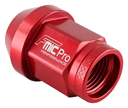 Kuta nakrętka aluminiowa do kół FMIC.Pro M14x1.25 Czerwona 1 szt.  stożkowa przelotowa 7075-T6