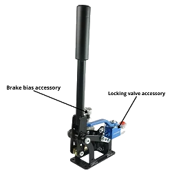 Hydrauliczny Hamulec Ręczny Odwrócony Mechanizm Montaż Poziomy / Pionowy RacingPedalBoxes - Czarny