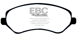 DP41612R Klocki hamulcowe YELLOWSTUFF EBC Brakes Chrysler USA Grand Voyager Voyager Jeep Cherokee Chrysler Town &amp; Country Voyager Dodge Caravan Grand Caravan Jeep Liberty