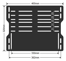 Płyta pod Pedały SIMSONN Baseplate Simracing Symulator - Czarna
