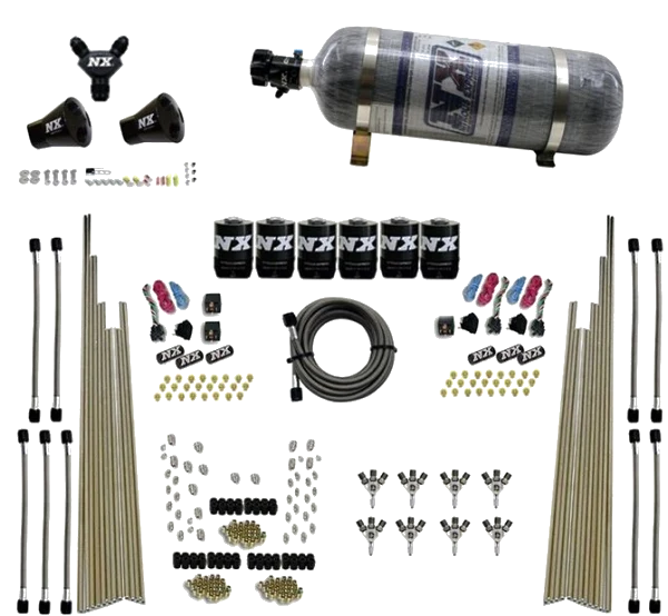 8-Cyl Triple-D Dry Direct Port 3 Stage Dry 6 Solenoids 12LB Nitrous Express NX 80020-12