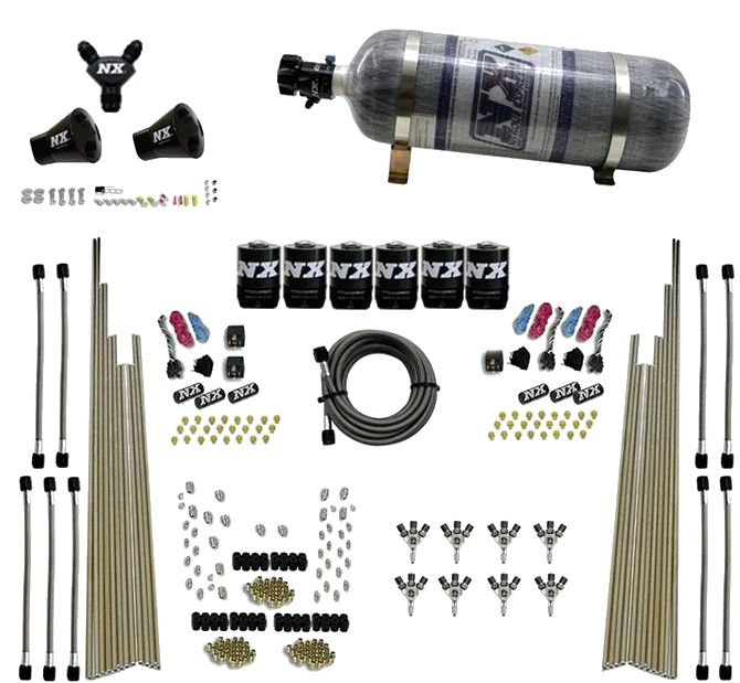 8-Cyl Triple-D Dry Direct Port 3 Stage Dry 6 Solenoids 12LB Nitrous Express NX 80020-12