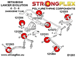 121501A: Tuleja wahacza tylnego górnego tylna SPORT Mitsubishi Lancer EVO 4/5/6