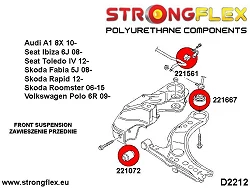 221667A: Tuleja wahacza przedniego tylna SPORT Audi A1