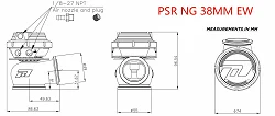Pulsar PSR New Generation Wastegate 38mm Dual Vband External Wastegate Black