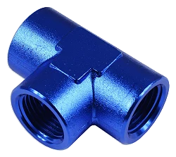 Trójnik żeński/żeński/żeński 1/2 NPT Niebieski