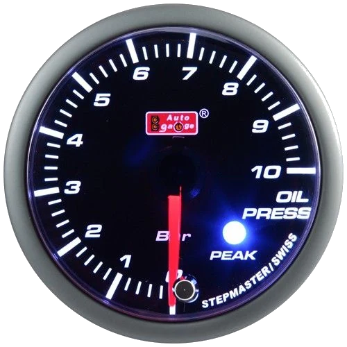 Auto Gauge Wskaźnik ciśnienia oleju bursztynowy