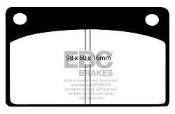 DP5143NDX Klocki hamulcowe BLUESTUFF NDX EBC Brakes GRINNALL Scorpion 4 Volvo Amazon/120/130 P1800 140 164 220 240 242 244 245 260 P1800 S P1800 ES Volvo 140 164 1800E 24