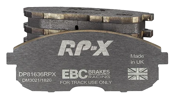 DP81636RPX Sportowe klocki hamulcowe RP-X Racing EBC Brakes Nissan Pulsar Stagea M35 350Z Infiniti G20 G35 I30 I35 Nissan Altima Cube Juke Maxima Sentra Versa Versa Note 350Z Skyline V35 Alt