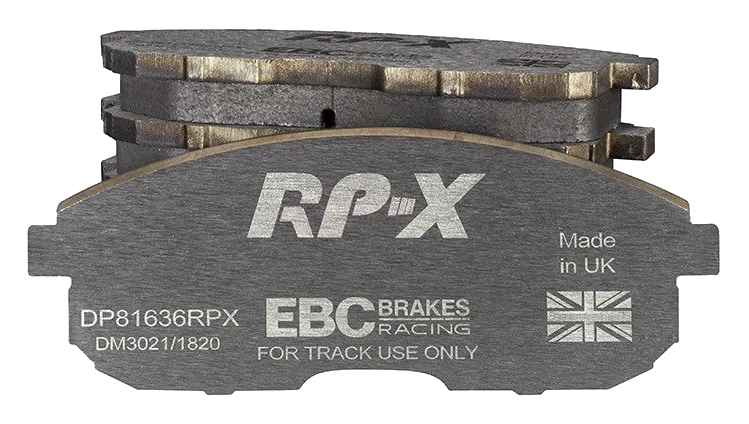 DP81636RPX Sportowe klocki hamulcowe RP-X Racing EBC Brakes Nissan Pulsar Stagea M35 350Z Infiniti G20 G35 I30 I35 Nissan Altima Cube Juke Maxima Sentra Versa Versa Note 350Z Skyline V35 Alt