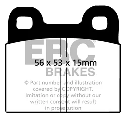 DP4105R Klocki hamulcowe YELLOWSTUFF EBC Brakes DAF 45 46 55 66 DKW F12 GLAS 1004 1204 1300 GT 1304 1600 GT 1700 1700 GT NSU Prinz Sport Prinz 110 110SC 1000 1000TT 1000TTS 1200 1200TT Spide