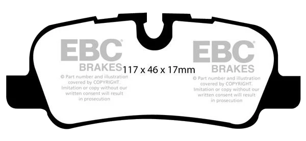 DP61542 Klocki hamulcowe GREENSTUFF EBC Brakes Land Rover Discovery 3 Discovery 4 Range Rover L322 Range Rover Sport L320 Land Rover LR3 LR4 Range Rover Range Rover Sport Range Rover HSE