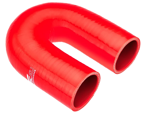 Kolanko silikonowe 180' 54mm Czerwony