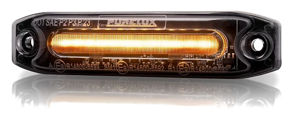 Lampa Pozycyjna LED Bursztynowa Purelux Specter 12X Dark 12V 24V 6W 102mm