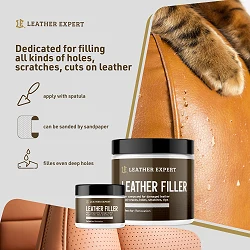 Leather Expert Leather Filler White biała elastyczna szpachla do naprawy ubytków i pęknięć w skórze 250ml