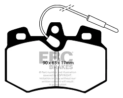 DP4626R Klocki hamulcowe YELLOWSTUFF EBC Brakes Citroen Visa AX ZX ZX Estate Peugeot 106 205 205 Cabriolet 309 Visa GT Visa GTi AX GTi 205 CTi 205 GTi