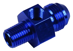 AN6 1/4 NPT Nypel adapter z wejściem na czujnik 1/8 NPT Niebieski
