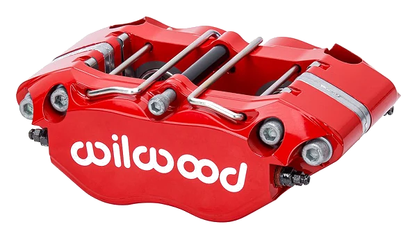 Uniwersalny zacisk hamulcowy 4 tłoczkowy Wilwood 120-16687 Narrow Dynapro-P czerwony