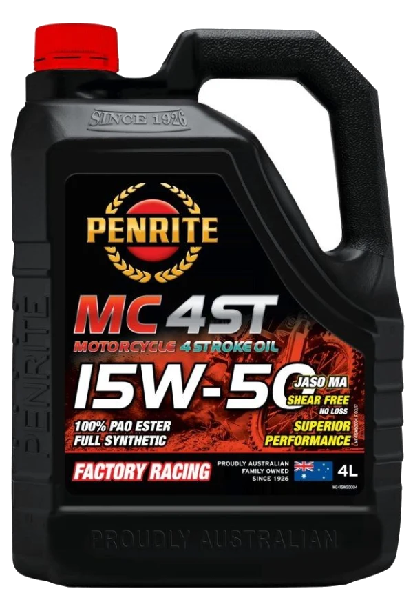 Olej silnikowy motocyklowy Penrite MC-4ST 15W50 100% PAO ESTER Full Synthetic 4L