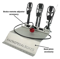 Odwrócony Pedalbox Mocowany do Podłogi z Podparciem Stopy RacingPedalBoxes - Czarny