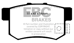 DP781/2 Klocki hamulcowe ULTIMAX2 EBC Brakes Honda Accord CM1 Accord CM2 Accord CN2 Civic 6th Gen MB3 Civic 6th Gen MB4 Element Legend KA7 Legend KA8 Legend KA9 Odyssey Shuttle Stepwagon Str