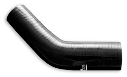 Silikonowe kolanko redukcyjne 45' 76/89mm Czarny - 004576/89-B