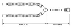 Nuke Performance Pre-Assembled In Tank Fuel Hose with SAE Quick Connect 350mm SAE 9.49 180" to ID8 Y-Split