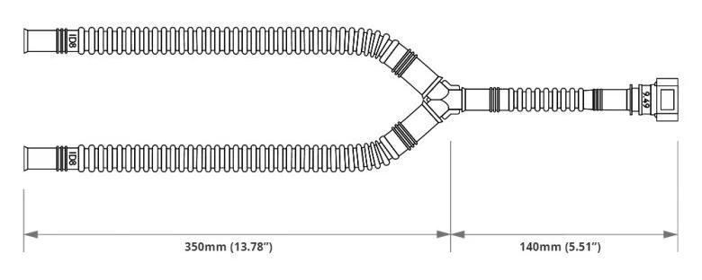 Nuke Performance Pre-Assembled In Tank Fuel Hose with SAE Quick Connect 350mm SAE 9.49 180" to ID8 Y-Split