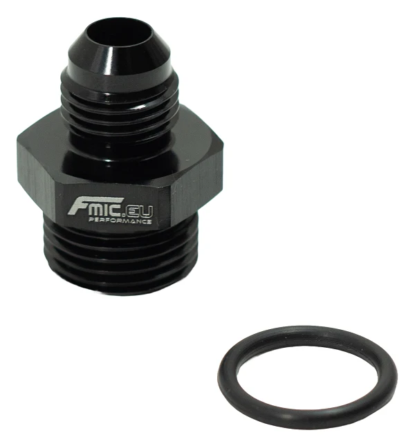 Nypel adapter redukcyjny męsko-męski AN8 ORB AN6 JIC Czarny