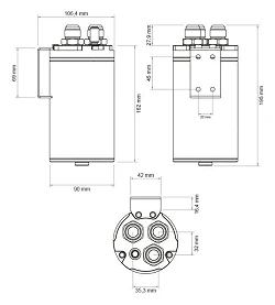 Uniwersalny Oil Catch Tank Performance Nuke Performance o pojemności  0.75litra