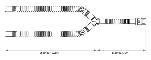 Nuke Performance Pre-Assembled In Tank Fuel Hose with SAE Quick Connect 350mm SAE 9.49 180" to ID10 Y-Split