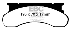 DP71258 Klocki hamulcowe GREENSTUFF EBC Brakes Ford Econoline E250 Econoline E350 F250 inc Super Duty F350 inc Super Duty