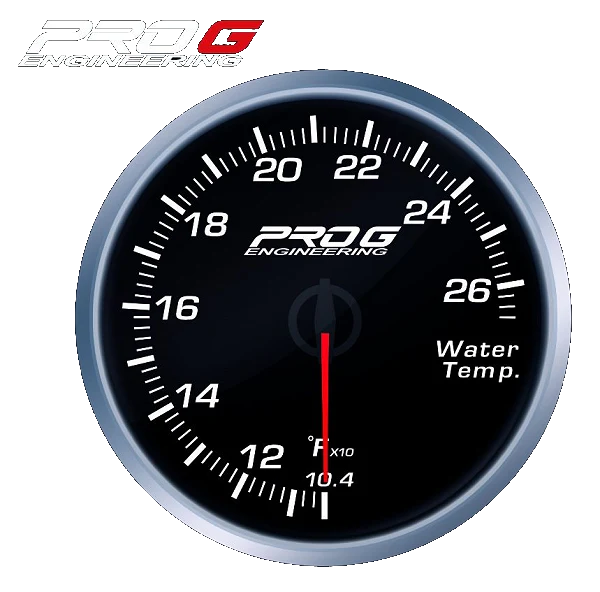 Wskaźnik Pro G Race Series RS, temperatury wody °F WHITE 60mm