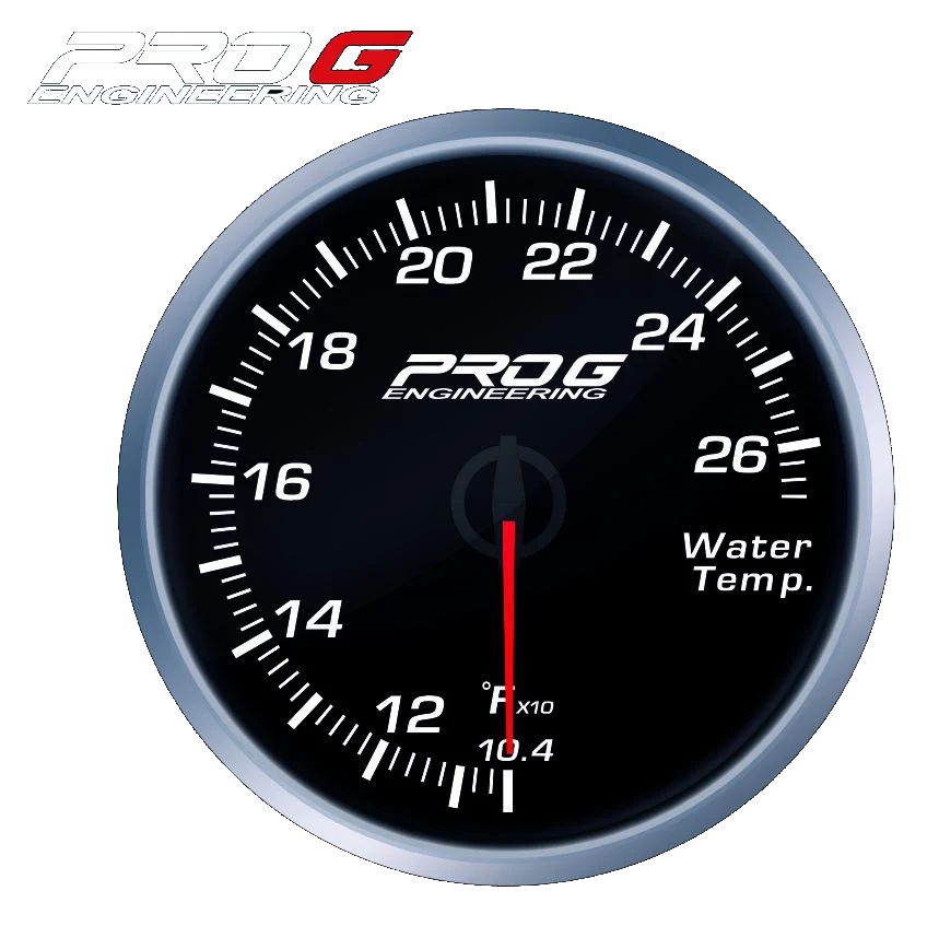 Wskaźnik Pro G Race Series RS, temperatury wody °F WHITE 60mm