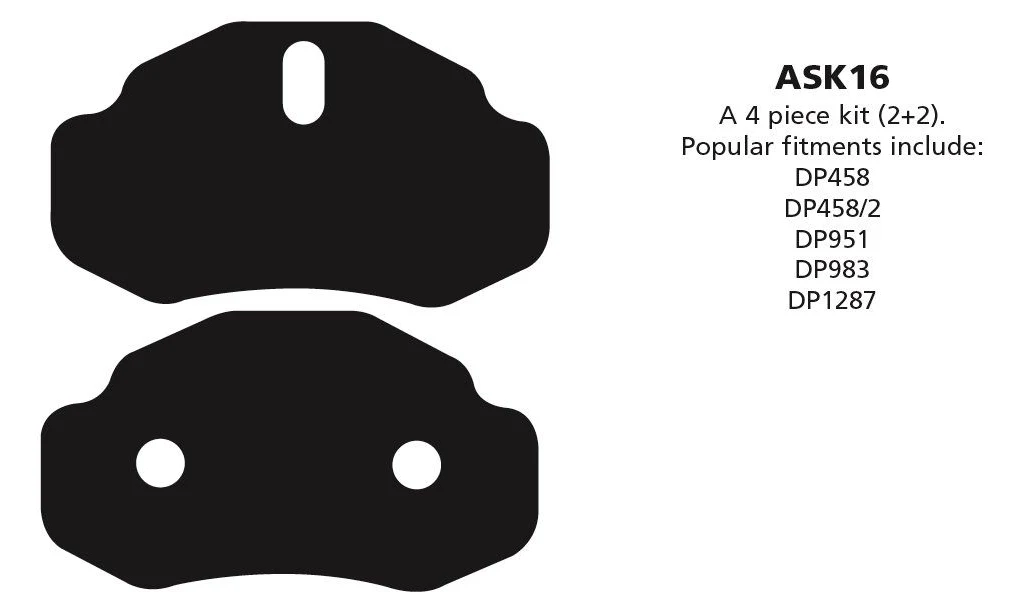 ASK16 Anti-squeal shim kits EBC Brakes