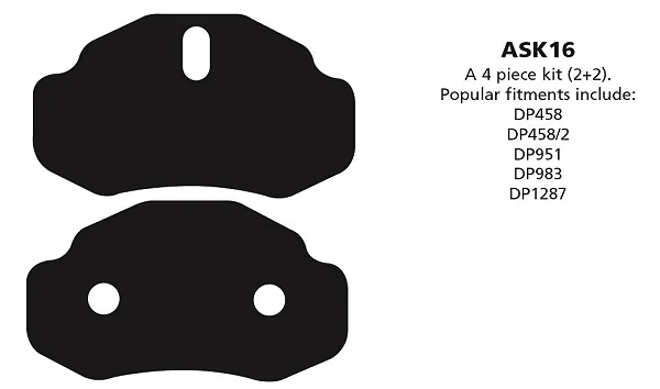 ASK16 Anti-squeal shim kits EBC Brakes