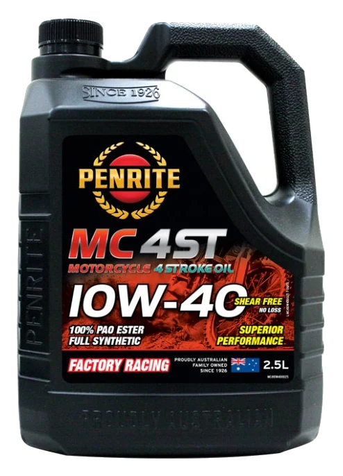 Olej silnikowy motocyklowy Penrite MC-4ST 10W40 100% PAO ESTER Full Synthetic 2.5L