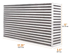 Uniwersalny rdzeń intercoolera Mishimoto 17.25" x 13.00" x 3.50"