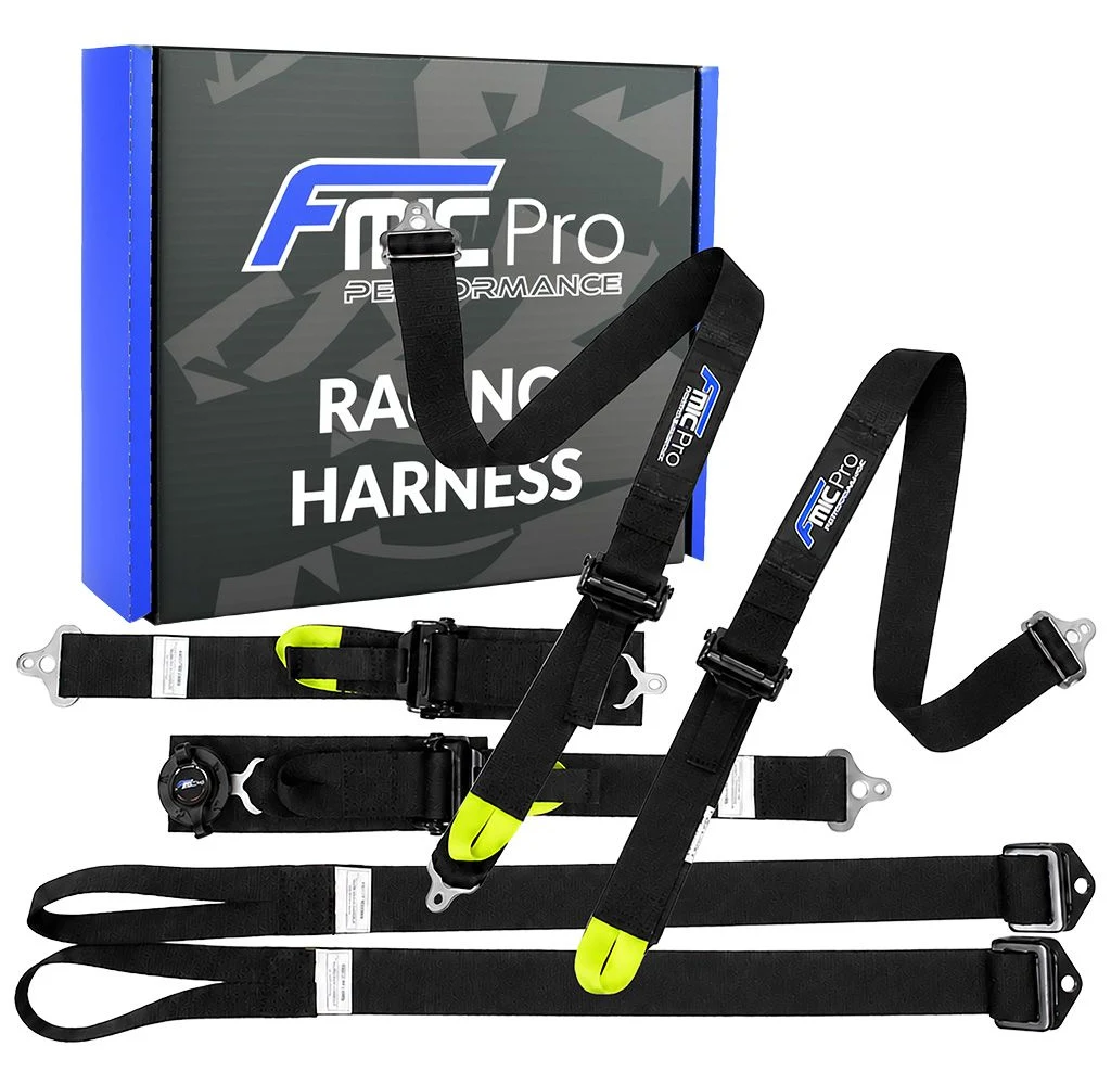 Pasy sportowe typu Formula FMIC.Pro FIA 2031 8853-2016 6-punktowe 2"x 2" Czarne