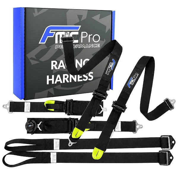 Pasy sportowe typu Formula FMIC.Pro FIA 2031 8853-2016 6-punktowe 2"x 2" Czarne