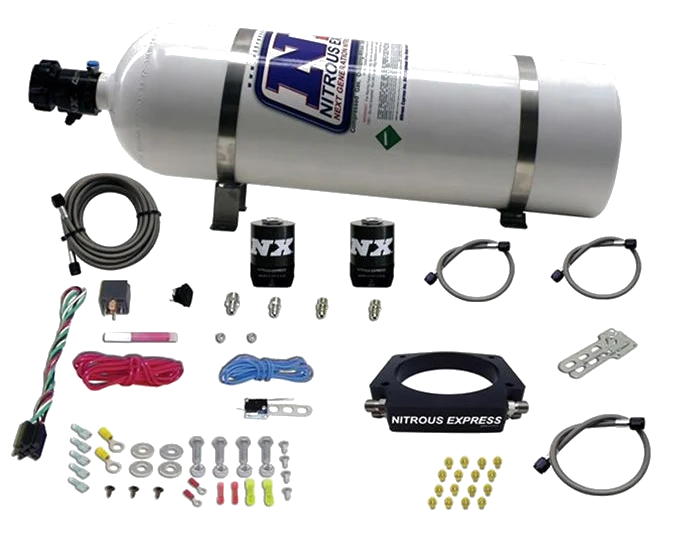 LS 90mm Plate System with 15Lb Bottle for GM Vehicles Nitrous Express NX 20934-15