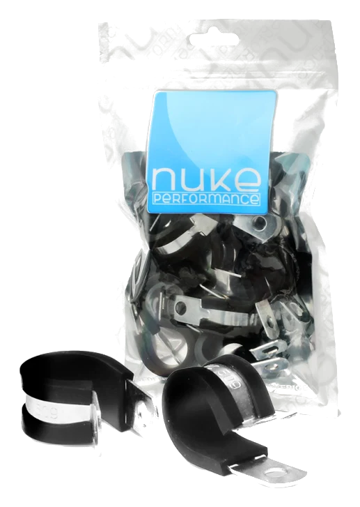 Nuke Performance opaski P-Clip ze stali nierdzewnej do przewodu paliwowego AN12 10 szt