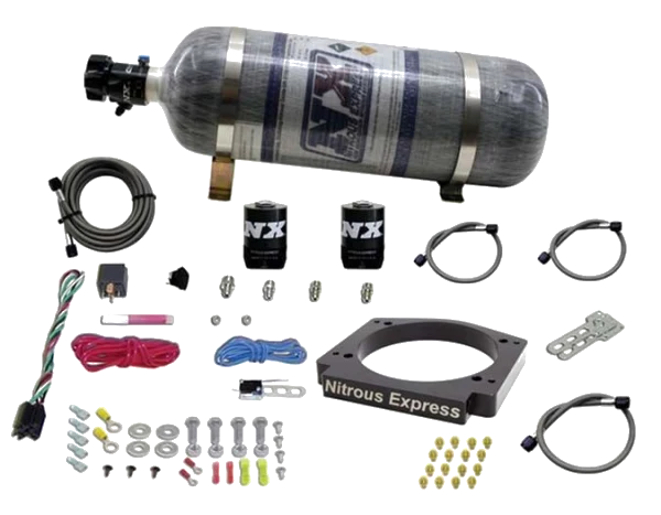 Adapter Plate System 112mm with 12Lb Carbon Bottle for GM Vehicles Nitrous Express NX 20917-12
