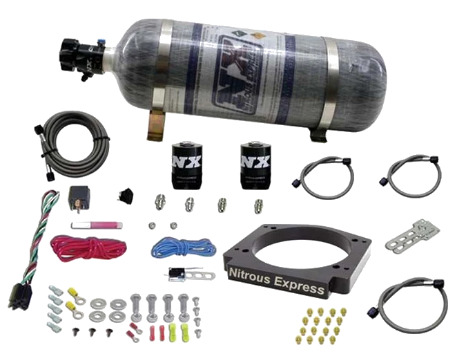 Adapter Plate System 112mm with 12Lb Carbon Bottle for GM Vehicles Nitrous Express NX 20917-12